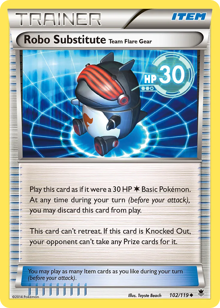 2014 Phantom Forces Robo Substitute Team Flare Gear #102/119 Uncommon card image