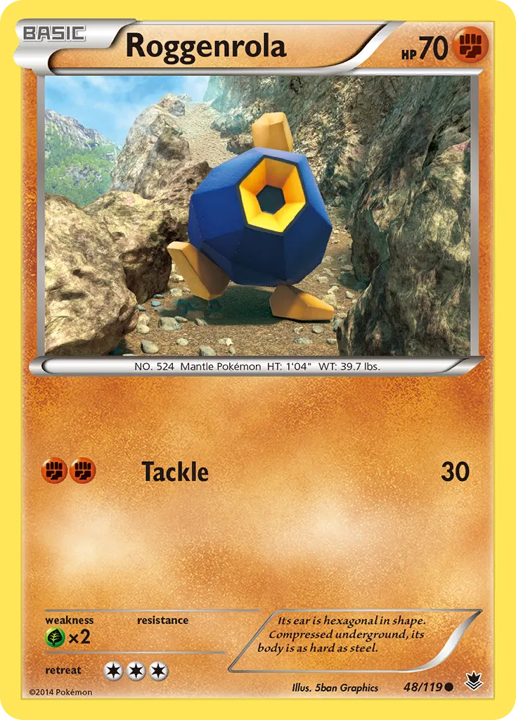 2014 Phantom Forces Roggenrola Common #048/119 Common card image