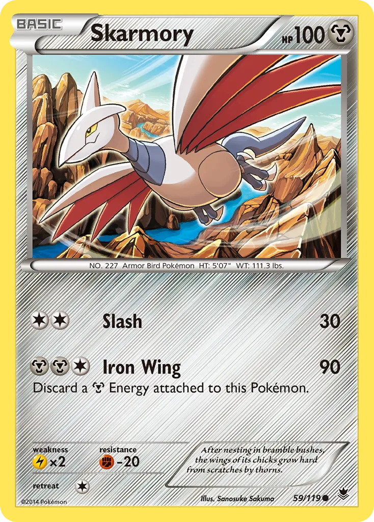 2014 Phantom Forces Skarmory Common #059/119 Common card image