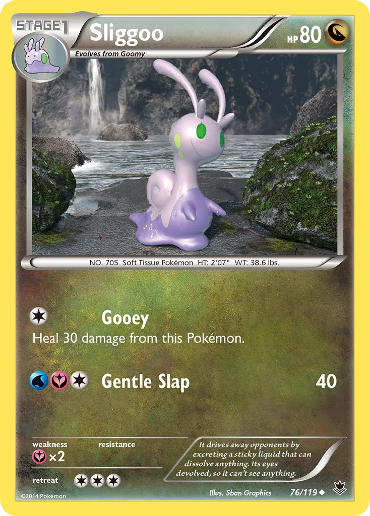 2014 Phantom Forces Sliggoo Uncommon #076/119 Uncommon card image