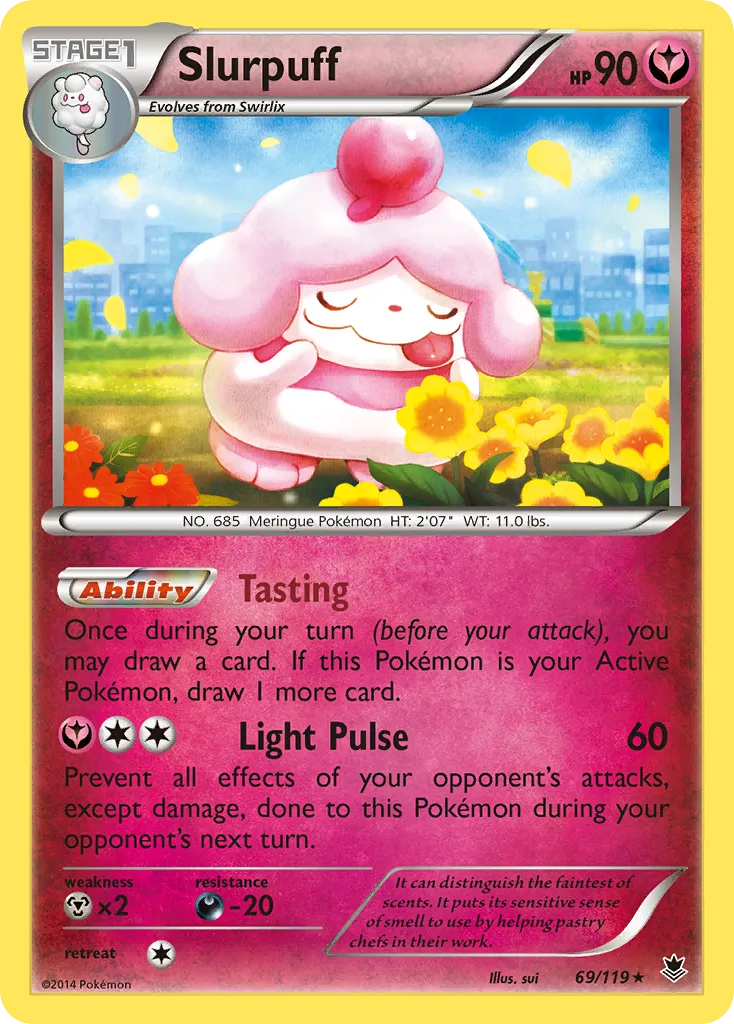 2014 Phantom Forces Slurpuff Rare Holo #069/119 Rare Holo card image