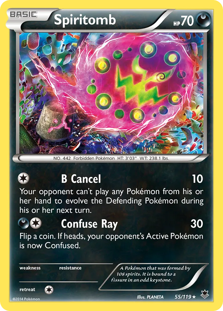 2014 Phantom Forces Spiritomb #055/119 Rare card image