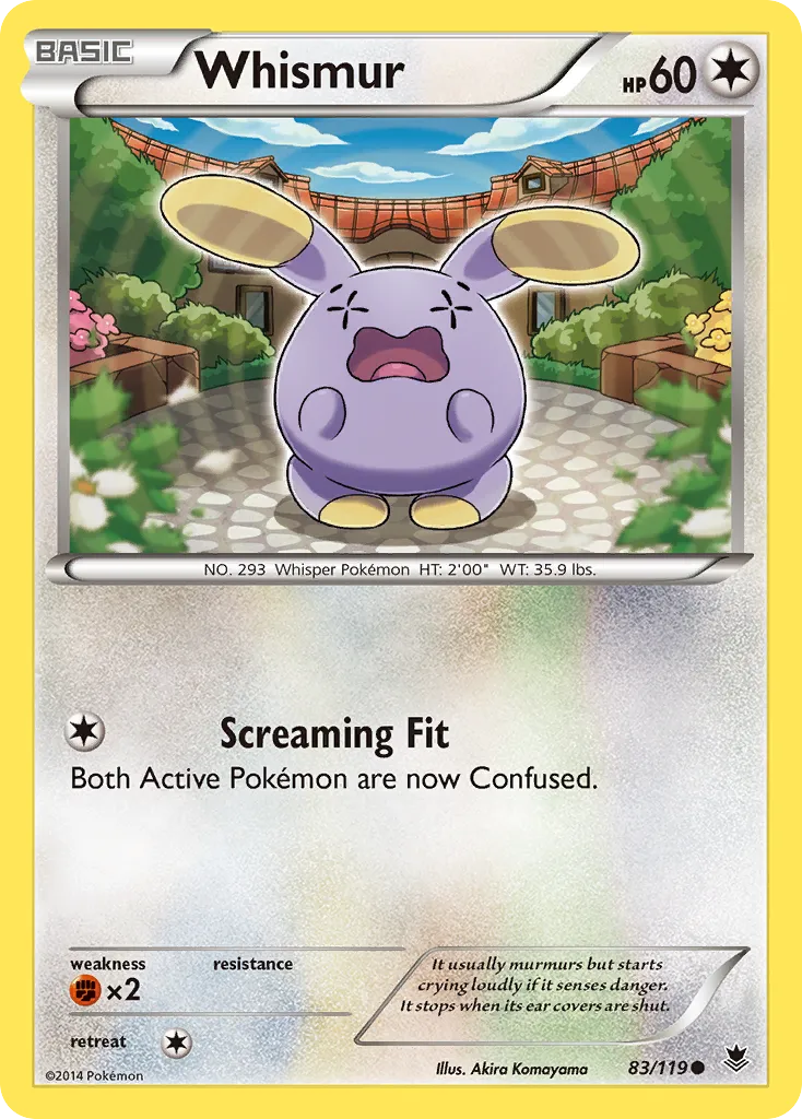 2014 Phantom Forces Whismur Common #083/119 Common card image