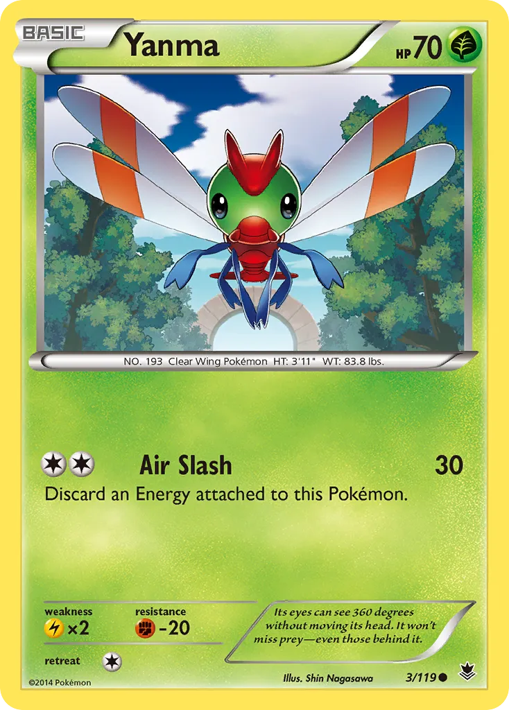 2014 Phantom Forces Yanma Common #003/119 Common card image