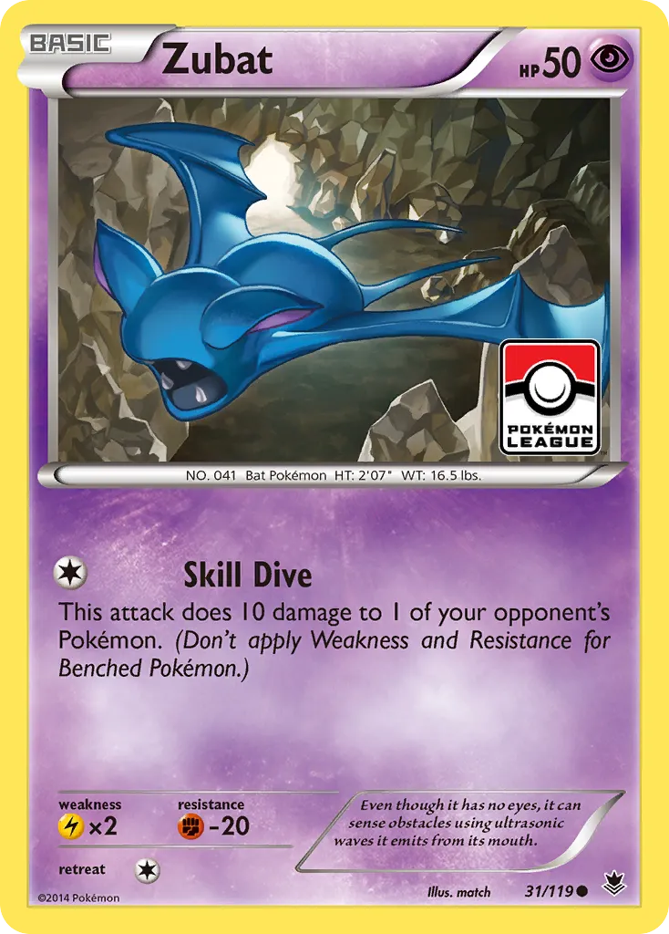 2014 Phantom Forces Zubat Common #031/119 Common card image
