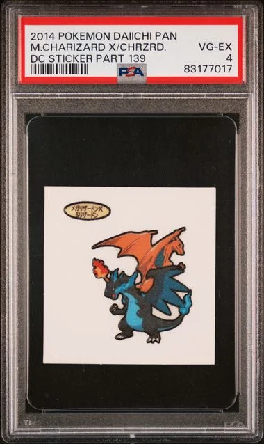 2014 Pokemon Daiichi Pan Deco Character Stickers Part Charizard/Mega Charizard X #139 card image