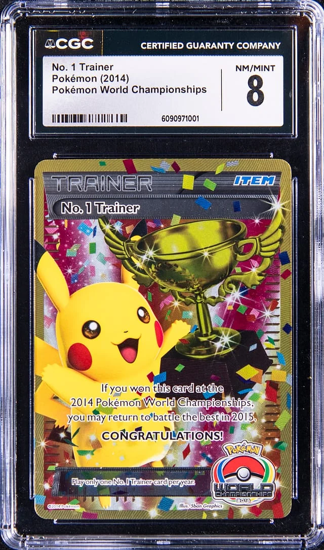2014 Pokemon World Championships No. Trainer Pikachu Trophy #1 card image