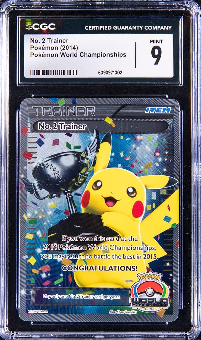 2014 Pokemon World Championships No. Trainer Pikachu Trophy #2 card image