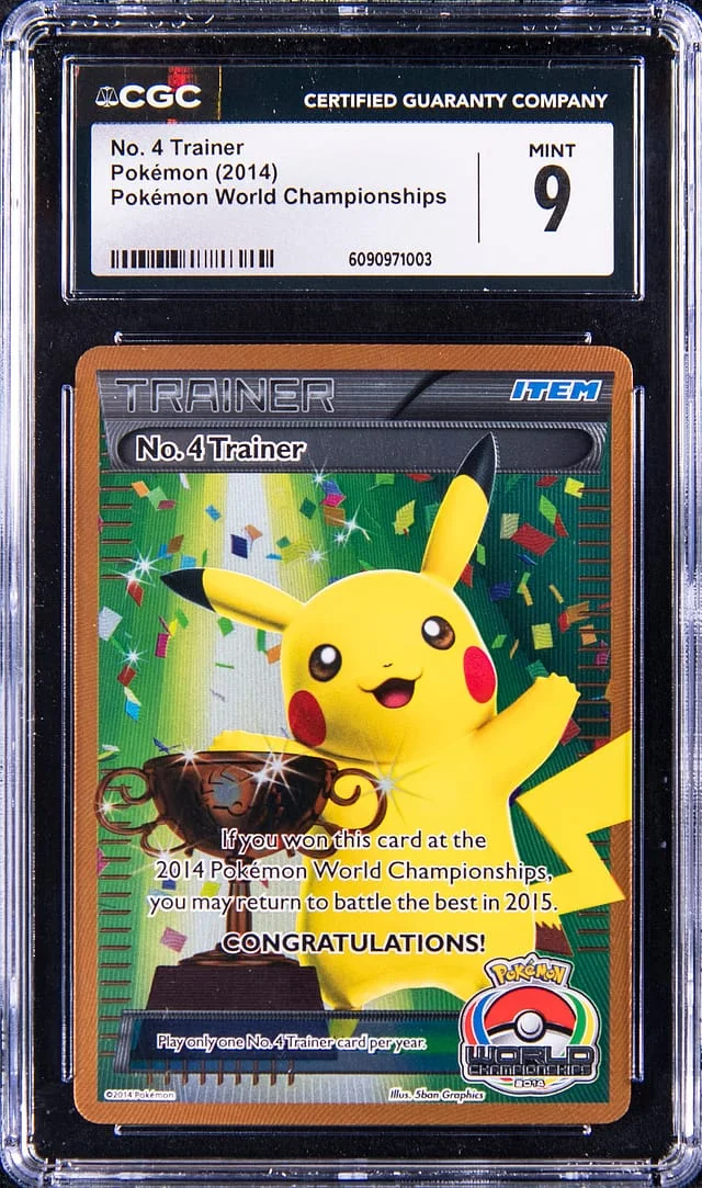 2014 Pokemon World Championships No. Trainer Pikachu Trophy #4 card image