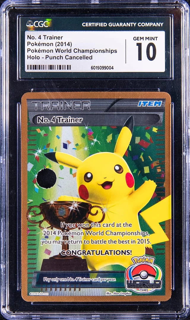 2014 Pokemon World Championships No. Trainer Pikachu Trophy Card, Punch Cancelled #4 card image