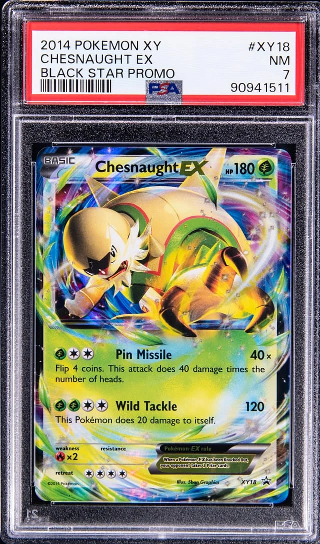 2014 Pokemon XY Black Star Promo Chesnaught EX #XY18 card image