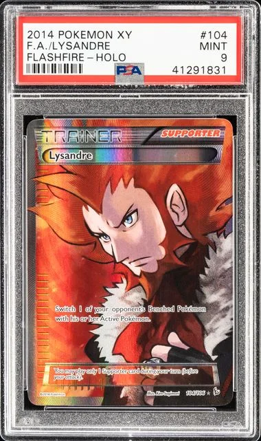 2014 Pokemon Xy Flashfire Full Art/Lysandre #104 card image