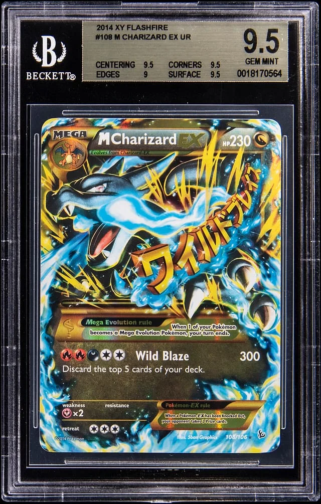 2014 Pokemon XY Flashfire Ultra Rare M Charizard EX #108 card image