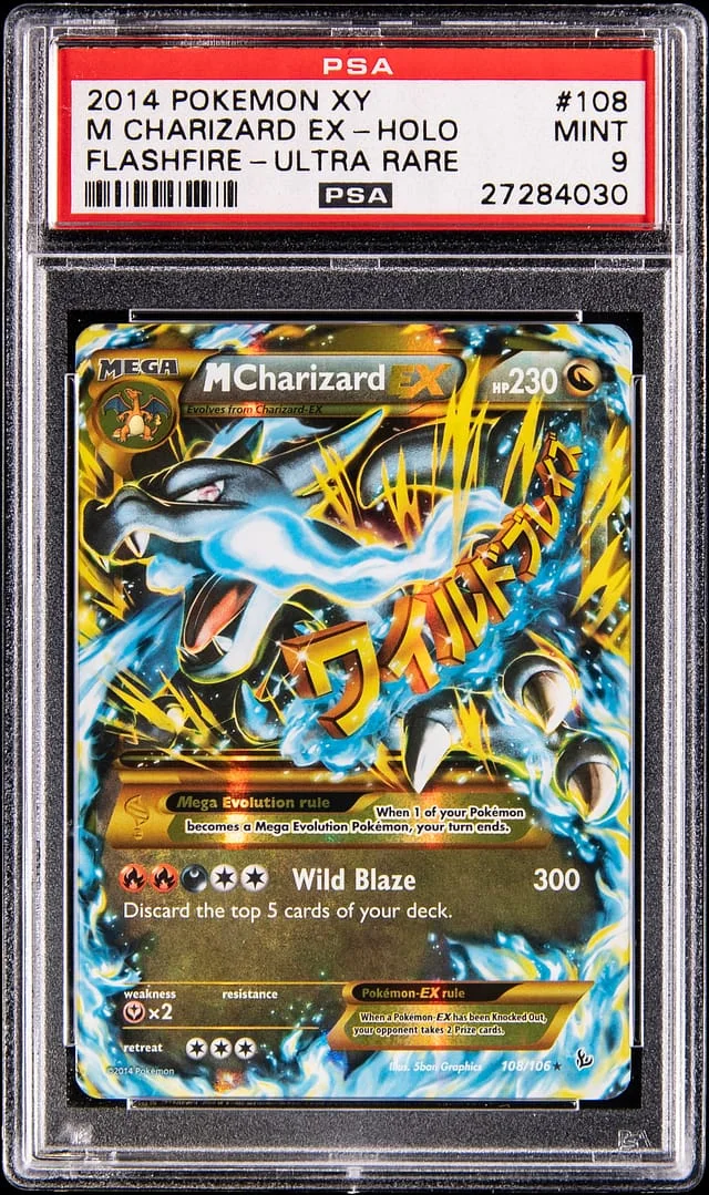 2014 Pokemon XY Flashfire UR Holo M Charizard EX #108 card image
