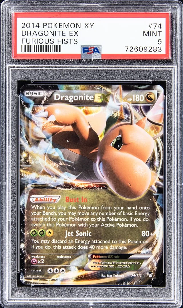 2014 Pokemon XY Furious Fists - EX Dragonite #74 card image