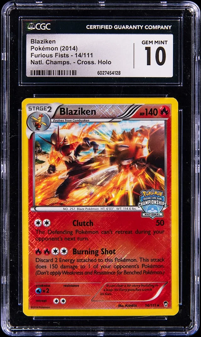 2014 Pokemon XY Furious Fists National Championships Holo Blaziken #14 card image