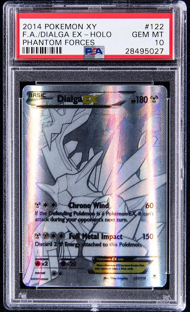 2014 Pokemon XY Phantom Forces Full Art Holo Dialga EX #122 card image
