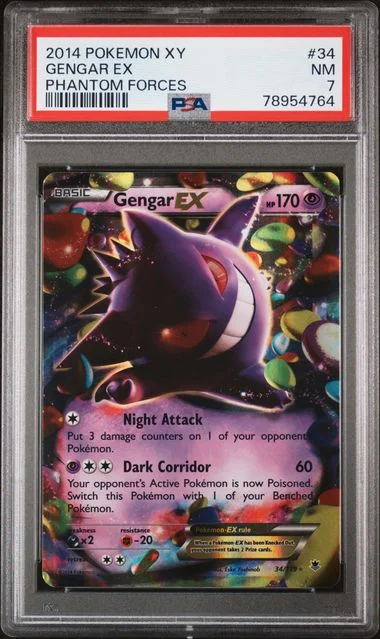 2014 Pokemon Xy Phantom Forces Gengar Ex #34 card image