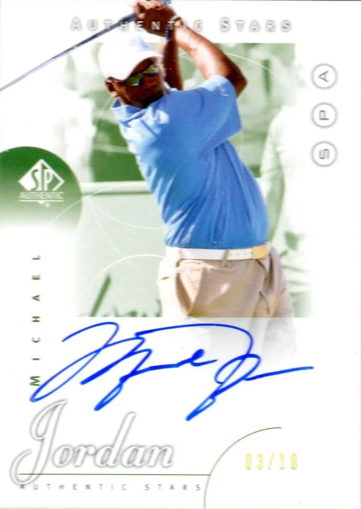 2014 SP Authentic Michael Jordan Tiger Woods '01 Tribute #TW-MJ card image