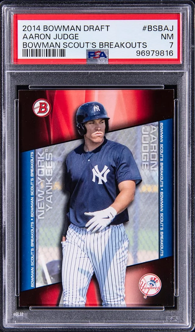 2014 Topps Aaron Judge Bowman Draft Bowman Scout's Breakouts #BSB-AJ card image