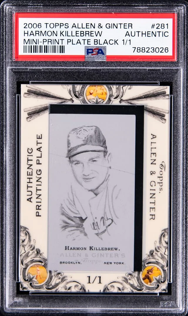 2014 Topps Allen & Ginter Harmon Killebrew Mini Black Printing Plate #281 card image