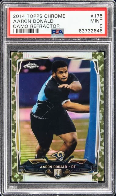 2014 Topps Chrome Aaron Donald Camo Refractor #175 card image