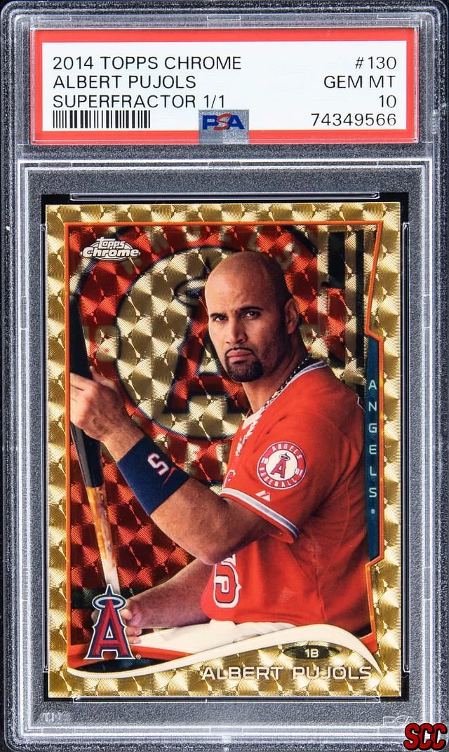 2014 Topps Chrome Albert Pujols SuperFractor #130 card image