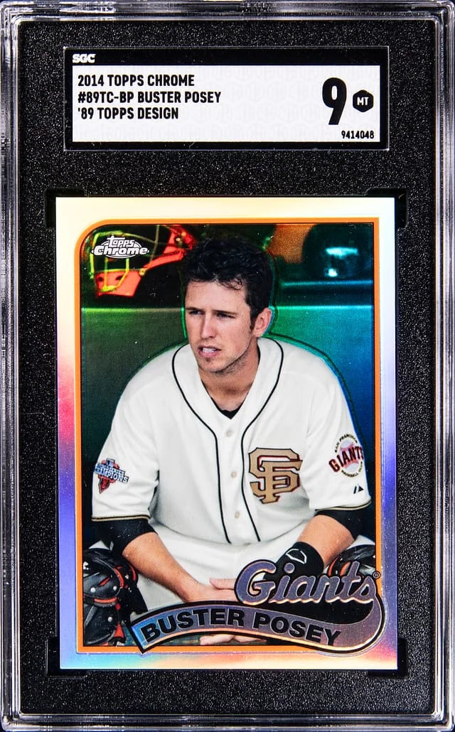 2014 Topps Chrome Buster Posey 89 Design #89TCBP card image