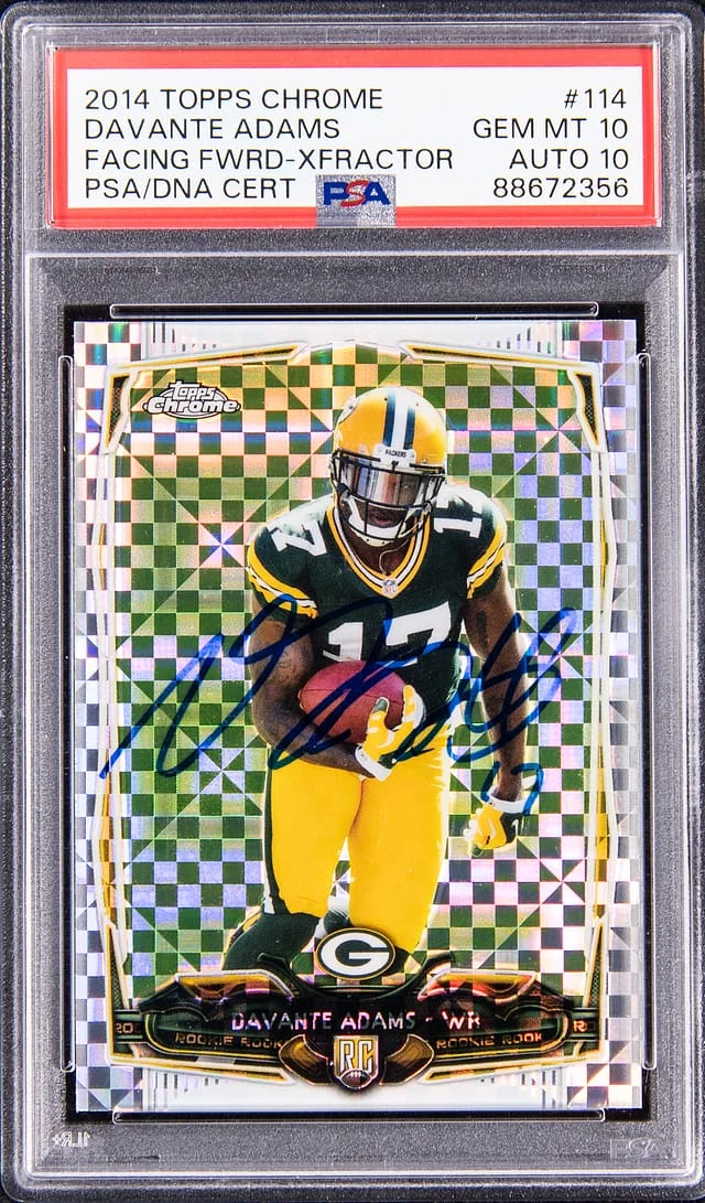 2014 Topps Chrome Davante Adams, Facing Forward X-Fractor #114 card image