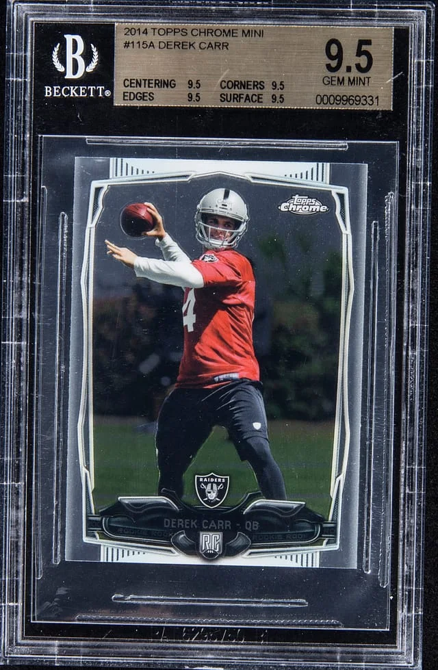 2014 Topps Chrome Derek Carr Mini #115A card image
