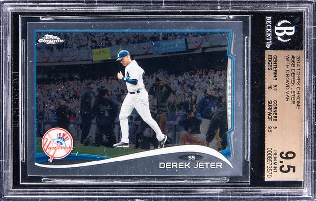 2014 Topps Chrome Derek Jeter With Crowd SSP #56B card image