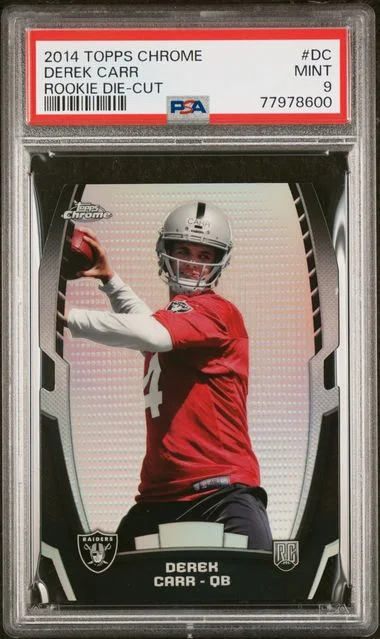 2014 Topps Chrome Die-Cut DC Derek Carr #no-number card image