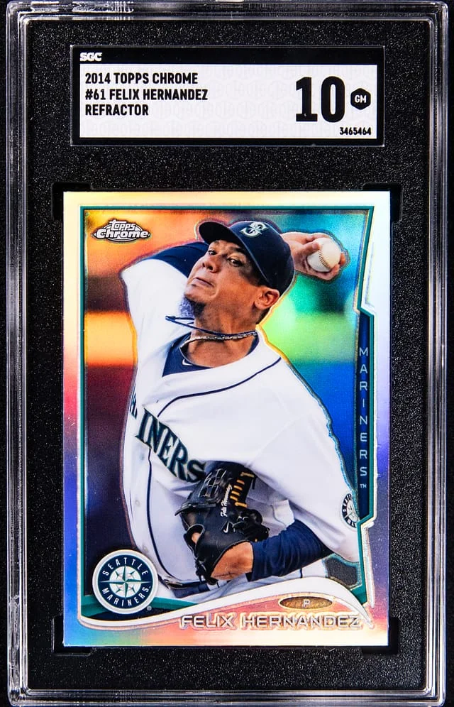 2014 Topps Chrome Felix Hernandez Refractor #61 card image