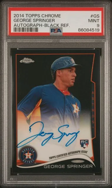 2014 Topps Chrome George Springer Autograph-Black Refractor #GS card image
