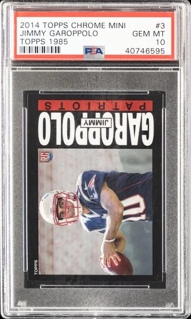 2014 Topps Chrome Jimmy Garoppolo Mini Topps 1985 #3 card image