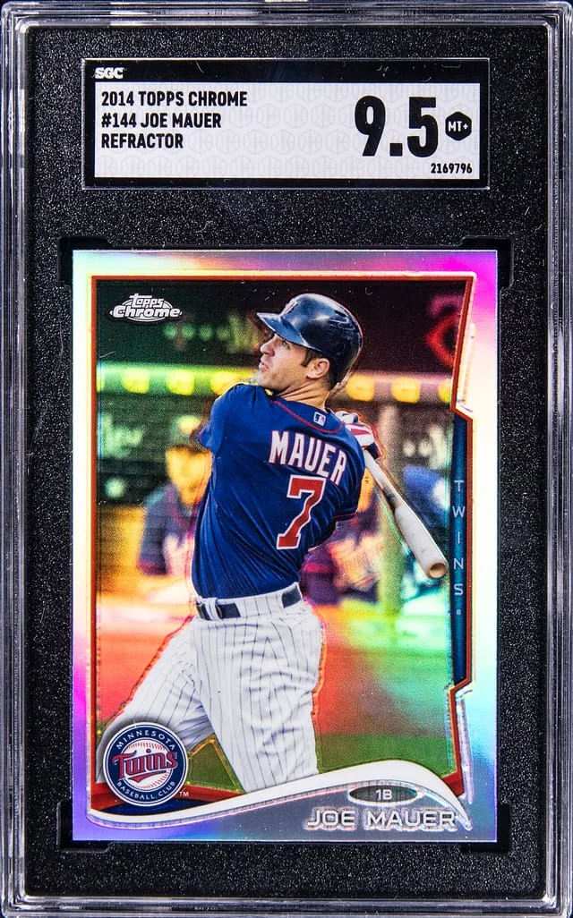 2014 Topps Chrome Joe Mauer Refractor #144 card image