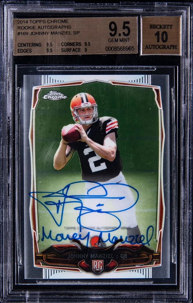 2014 Topps Chrome Johnny Manziel Autograph #169 card image