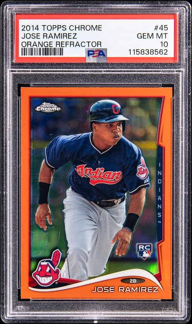 2014 Topps Chrome Jose Ramirez Orange Refractor #45 card image
