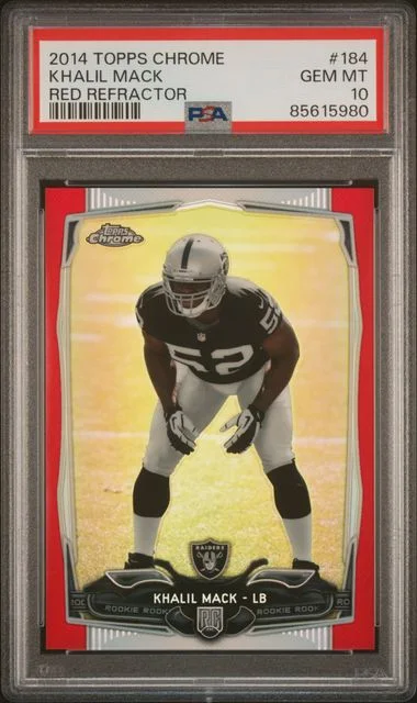 2014 Topps Chrome Khalil Mack Red Refractor #184 card image