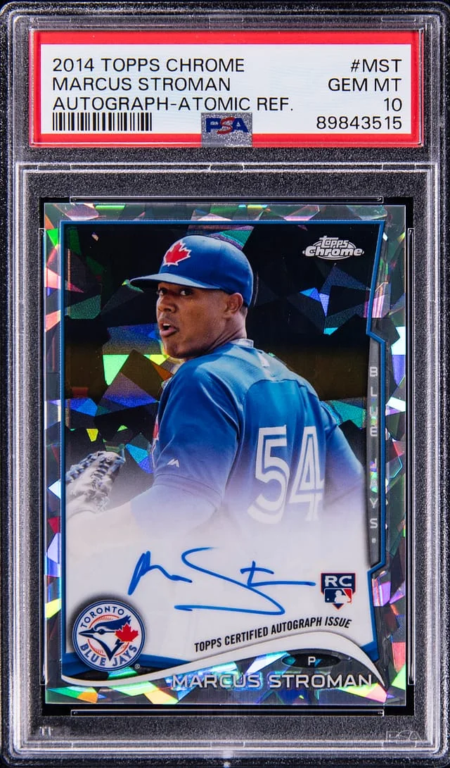 2014 Topps Chrome Marcus Stroman Autograph Atomic Refractor #MST card image