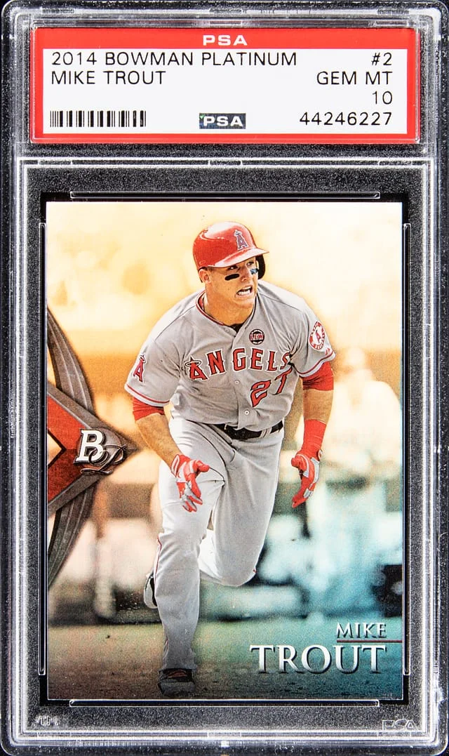 2014 Topps Chrome Mike Trout Bowman Platinum #2 card image