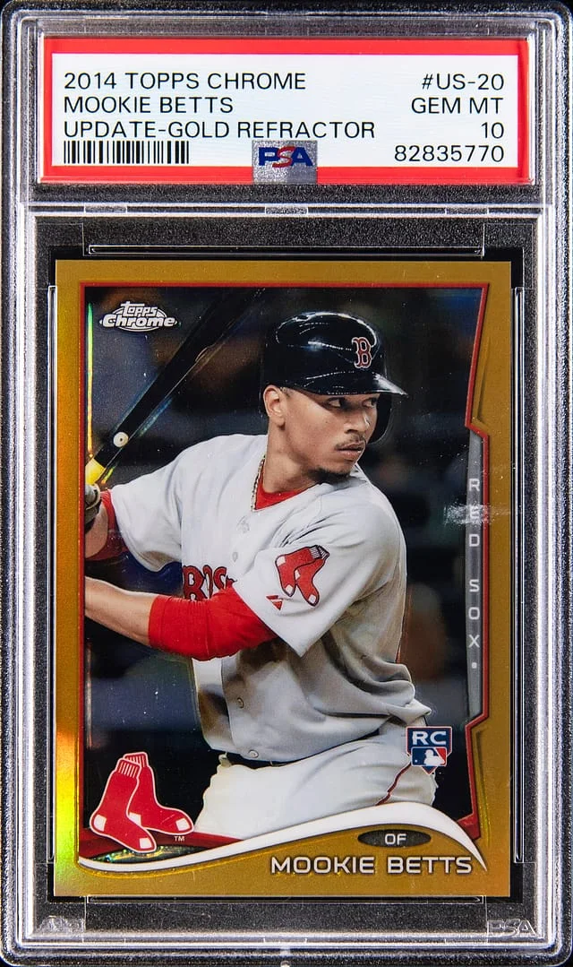 2014 Topps Chrome Mookie Betts Gold Refractor #US-20 card image