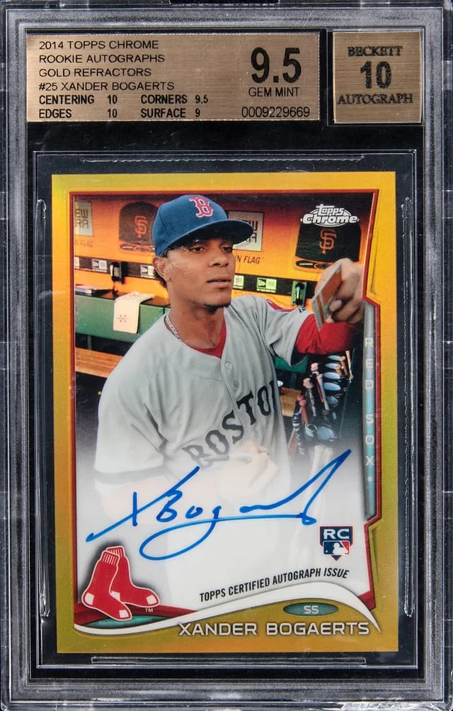 2014 Topps Chrome Xander Bogaerts Dutch Back #25 card image