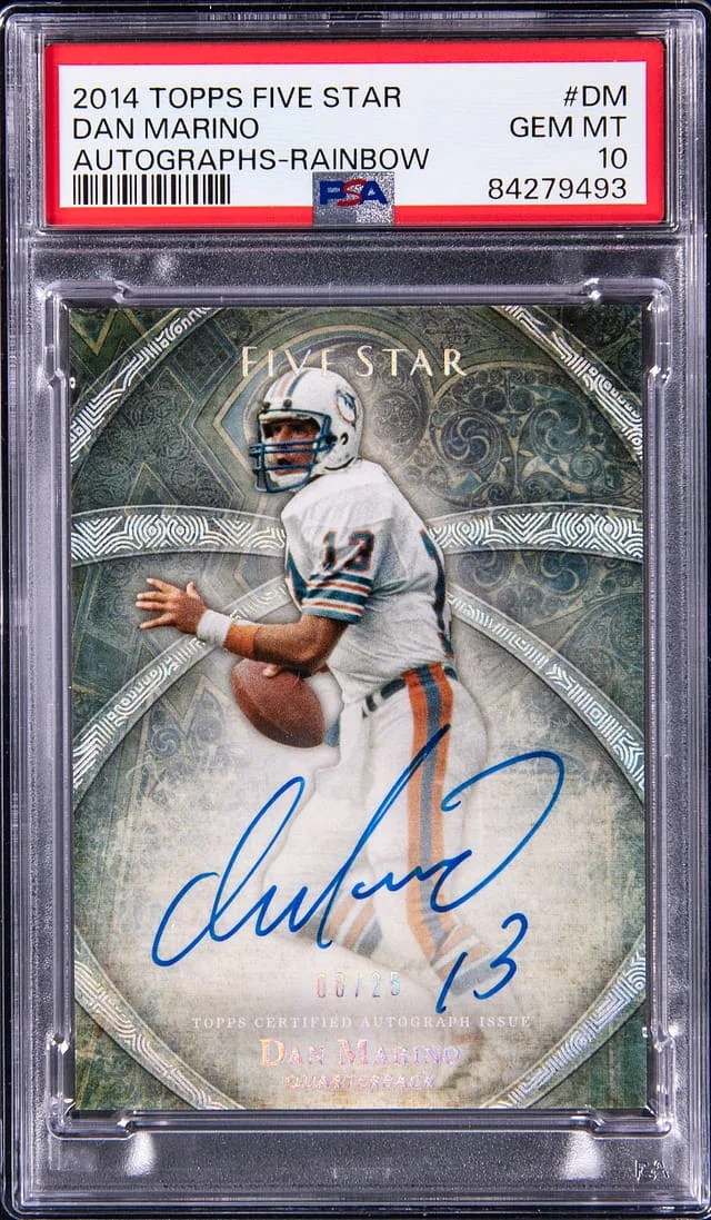 2014 Topps Dan Marino Five Star Autographs Rainbow #DM card image
