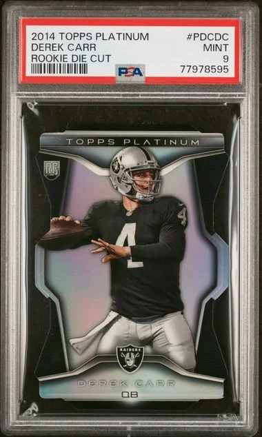 2014 Topps Derek Carr Platinum Die Cut #PDC-DC card image