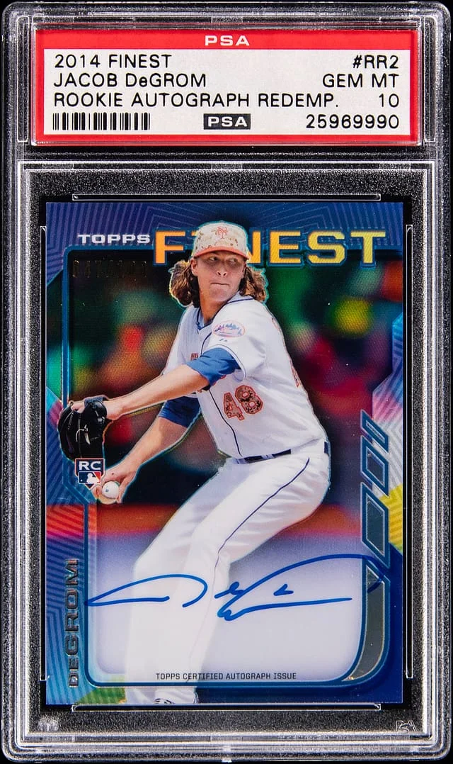 2014 Topps Finest Jacob DeGrom Autograph Redemption #RR2 card image