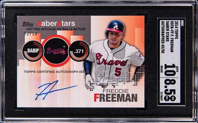 2014 Topps Freddie Freeman Saber Stars Autographed #SSTA-FF card image