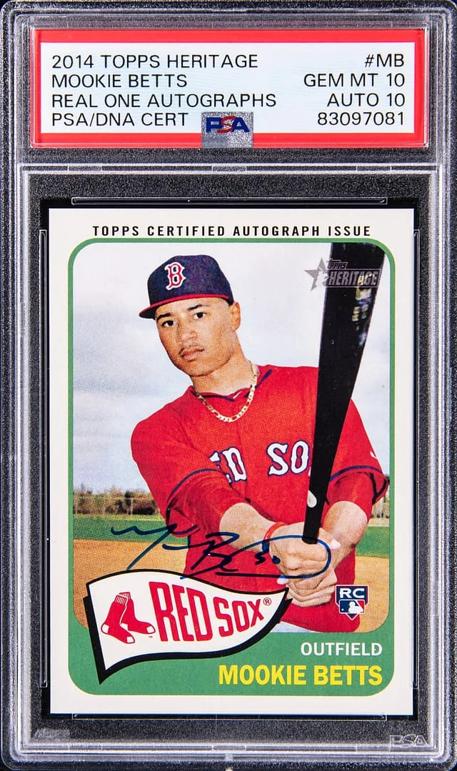 2014 Topps Heritage Real One Mookie Betts Autograph #MB card image