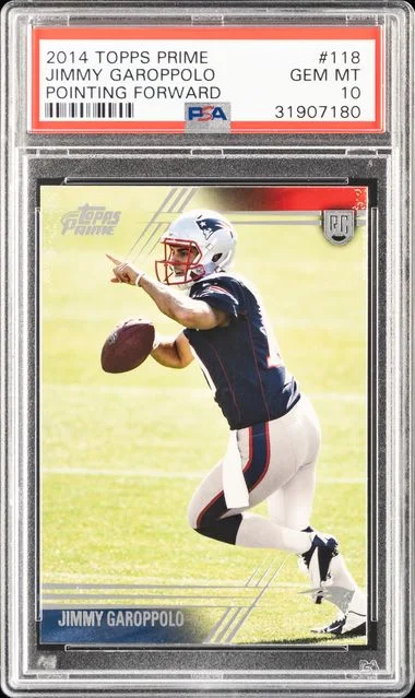 2014 Topps Jimmy Garoppolo Prime Pointing Forward #118 card image