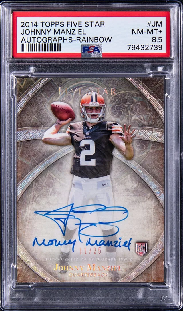 2014 Topps Johnny Manziel Five Star Autograph Rainbow #FSA-JM card image